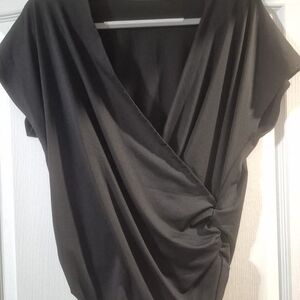 Halara Elegant Black Wrap Top